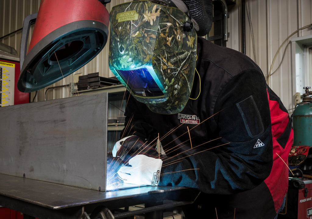 Lincoln Shadow Split Leather Sleeved Welding Jacket - K2986